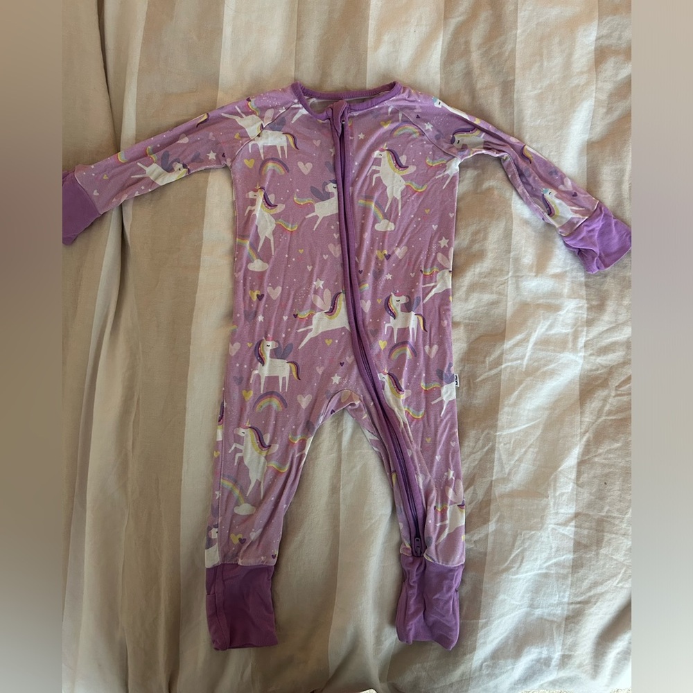 Little Sleepies Unicorn Footie 3-6M